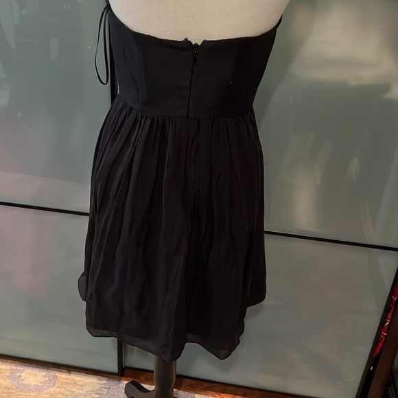 Tibi strapless embellished black chiffon dress sz 4 NWT - Picture 4 of 8